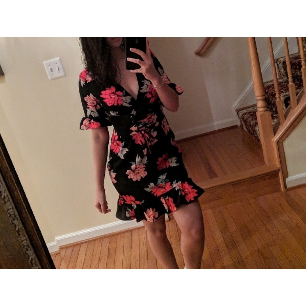 NWOT Floral Mini Corset Dress